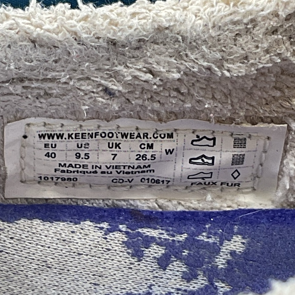 KEEN Howser II slippers Quilted Slip-On Indoor/Blue Size 9.5 M - Picture 6 of 10